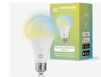 Promoção de Smart Lâmpada Wi-Fi Positivo Casa Inteligente, Branca Quente e Fria, Colorido RGB, LED 9W, Bivolt – Compatível com Alexa