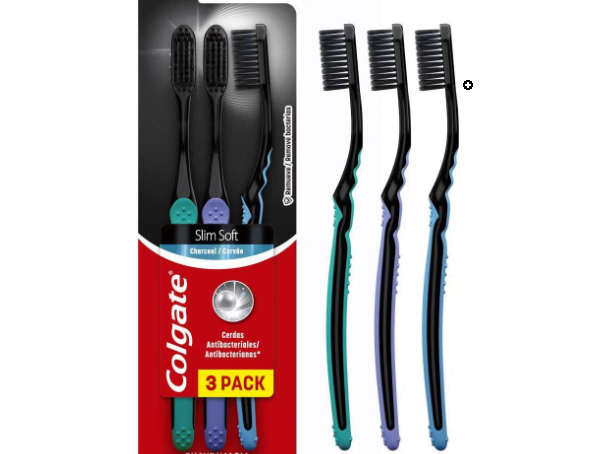 Promoção de Escova Dental Colgate Slim Soft Black 3 Unidades