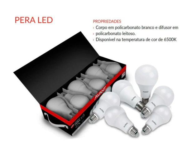 Promoção de Kit 6 Lâmpada Led 9w Bulbo Soquete E27 Bivolt Casa Comércio