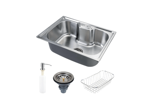 Promoção de Cuba Para Cozinha Gourmet Aço Inox Nawa 50 cm Pingoo.casa – Prata