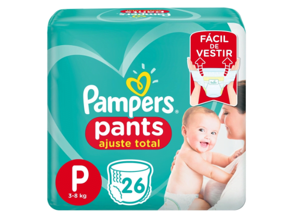 Promoção de Fralda Pampers Pants Ajuste Total P 26 unidades