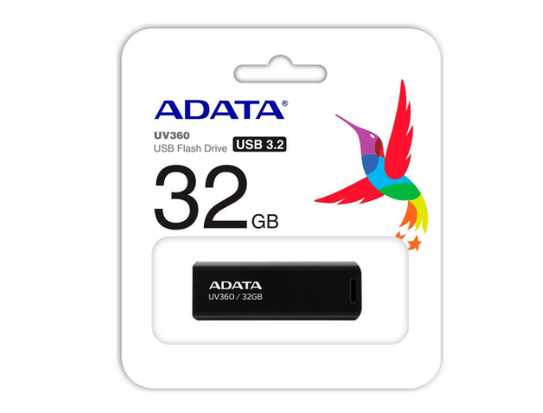 Promoção de Pen Drive Adata UV360, 32GB, USB 3.2, Preto – AUV360-32G-RBK