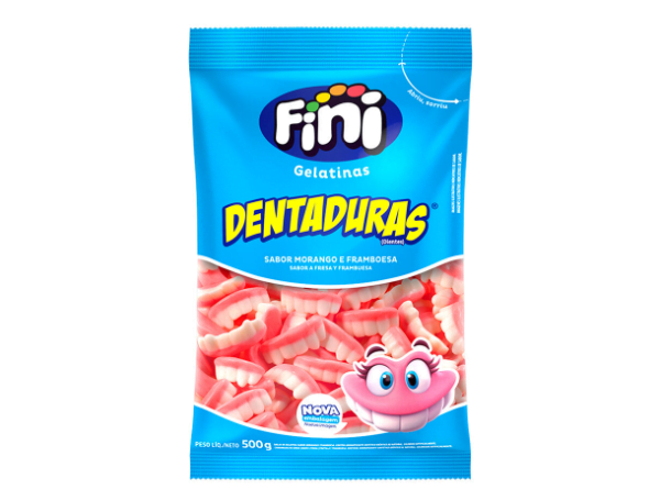 Promoção de Balas de Gelatina Dentaduras da Fini 500g