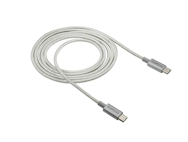 Promoção de Cabo USB-C em nylon 1,5m Intelbras EUCC 15NB Branco