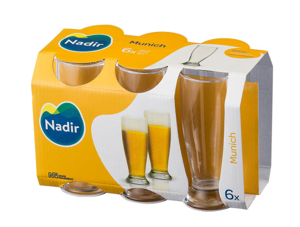 Conjunto de Copos para Cerveja Nadir Munich 200 ml 6 Peças