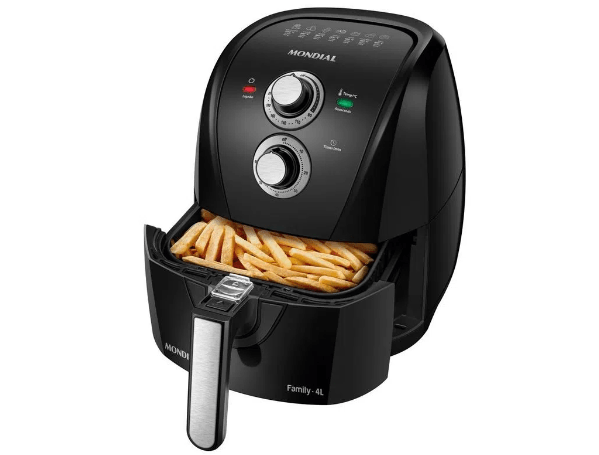 Promoção de Fritadeira Air Fryer 4L Mondial AFN40BFS Preta 127V