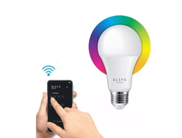 Promoção de Lampada Wi-fi Elsys Lampada Wi-fi Elsys EPPG24 Rgb +Branco 2700k -6500k Com Controle Via Aplicativo