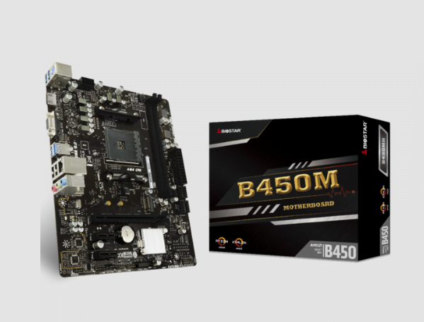 Placa Mãe Biostar B450MH, Chipset B450, AMD AM4, mATX, DDR4