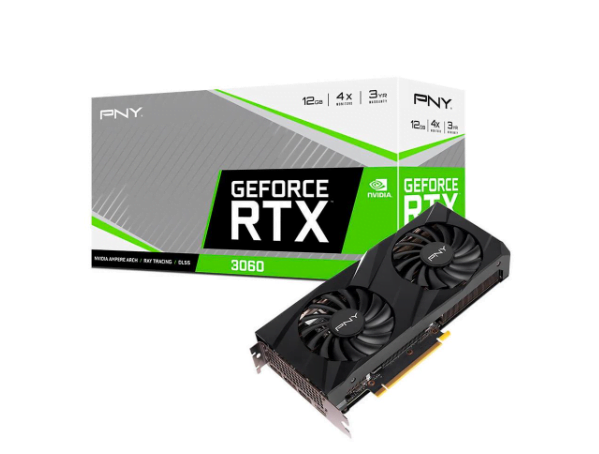 Promoção de Placa de Vídeo PNY NVIDIA Geforce RTX 3060, 12 GB GDDR6, DLSS, Ray Tracing VCG306012DFBPB1