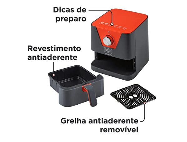 Promoção de Black+Decker Fritadeira elétrica sem óleo mais prática e compacta 700W 127V AFM2, AFM2-BR