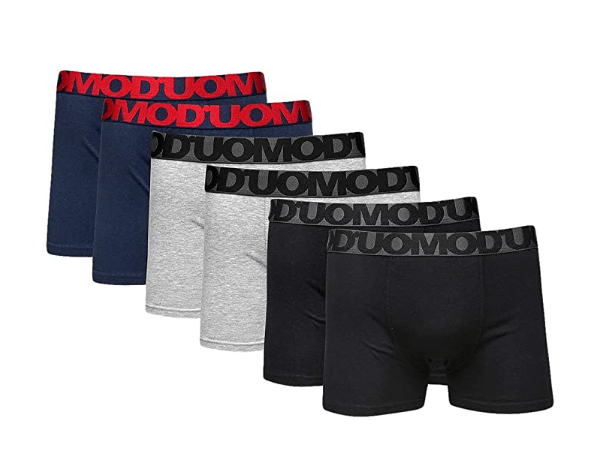 Promoção de Kit 6 Cuecas Boxer Algodão Duomo Masculino