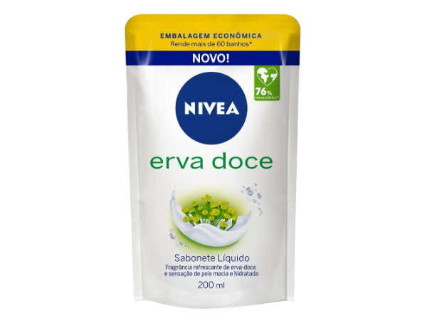 Promoção de Sabonete Líquido Nivea Erva Doce Refil – Fragrância refrescante de erva-doce 200ml