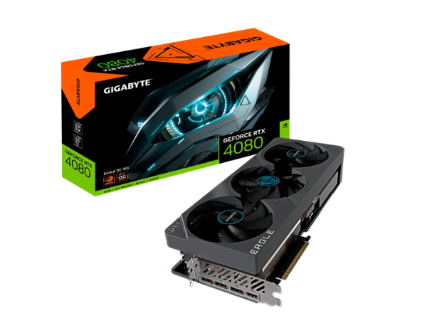 Promoção de Placa de Vídeo RTX 4080 Eagle OC Gigabyte NVIDIA GeForce, 16 GB GDDR6X, DLSS, Ray Tracing GV-N4080EAGLE OC-16GD