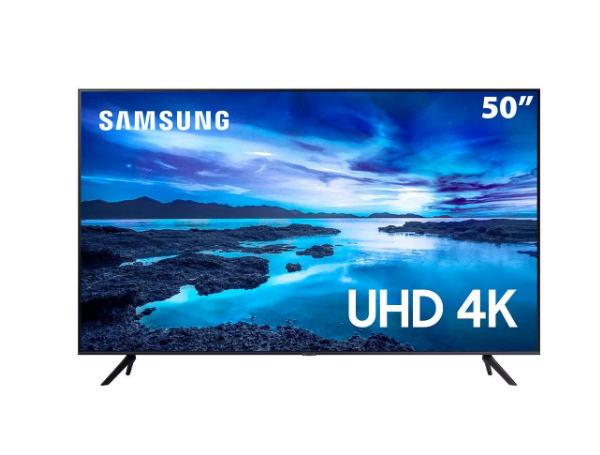 Promoção de Smart TV Samsung UHD Processador Crystal 4K 58AU7700 Tela sem limites Visual Livre de Cabos 58″