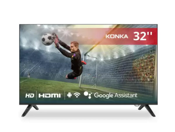 Promoção de Smart TV LED 32″ Design sem bordas, Google Assistant e Android TV com Bluetooth Konka KDG32