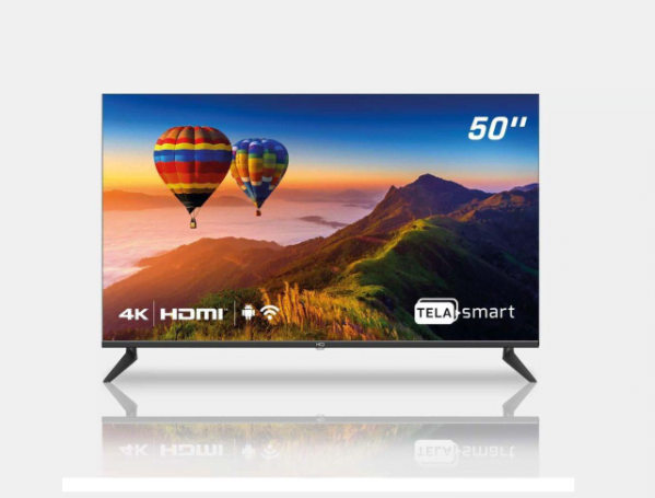 Promoção de Smart TV LED 50″ 4K HQ HQSTV50NK Conversor Digital Externo 3 HDMI 2 USB WI-FI Android 11 Design Slim