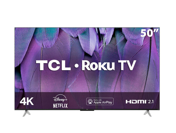 Smart TV LED 50″ 4K TCL Roku TV RP630 WiFi, Dual Band, 4 HDMI, 1 USB, Controle por Aplicativo, Google Assistant, Alexa e Apple Homekit