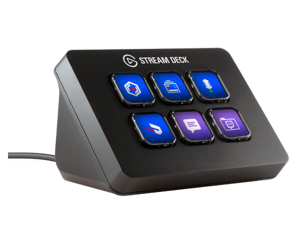 Promoção de Stream Deck Elgato Mini, 6 Teclas Personalizáveis de LCD, USB Integrado, Preto 10GAI9901