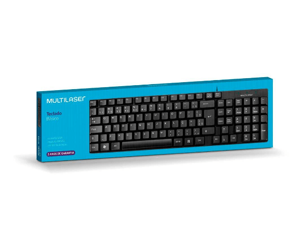 Promoção de Teclado Multi Slim Resistente à Água, ABNT2, Preto TC193