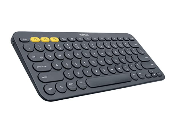 Promoção de Teclado sem fio Logitech K380 com Conexão Bluetooth para até 3 dispositivos e Pilha Inclusa para PC, Mac, Android, iOS e Apple TV Cinza