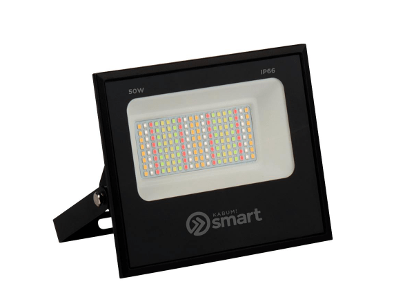 Promoção de Refletor LED RGB Kabum Smart KBSB027 50 Watts Dimerizável Controle via app Preto