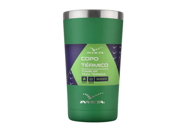 Promoção de Copo Térmico Invicta 500ml Verde